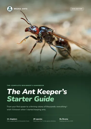 Cover of The Ant Keeper's Starter Guide, the free ant keeping ebook by BRUMA Ants